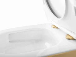 Rea Taza De Inodoro Carlo Mini Tornado Nfq White Gold