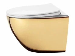 Rea Taza De Inodoro Carlo Mini Tornado Nfq White Gold