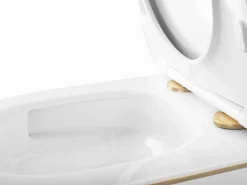 Rea Taza De Inodoro Carlo Mini Tornado Nfq Gold Edge