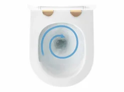 Rea Taza De Inodoro Carlo Mini Tornado Nfq Gold Edge