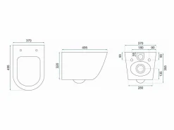 Rea Taza De Inodoro Carlo Mini Rimless Duropla/Flat/Zm Gold