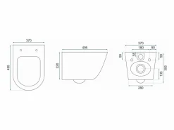 Taza De Inodoro Wc Carlos Duroplast/Slim/Zm Granit Matt Grey Inodoro Suspendido