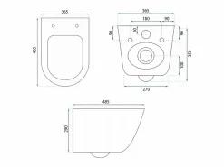 New Taza De Inodoro Wc Carlo Mini Tornado Pro/Duroplast/Flat/Zm White Inodoro Suspendido