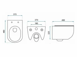 Online Rea Taza De Inodoro Wc Carter Rimless Duroplast/Slim/Zm N White Blanco