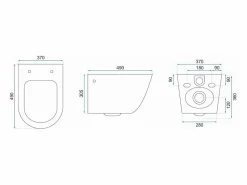 Rea Taza De Inodoro Wc Olivier Duroplast/Flat/Zm White