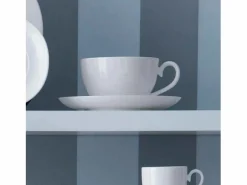 VILLEROY & BOCH Taza de té con plato de porcelana 230 ml, Royal Blanco