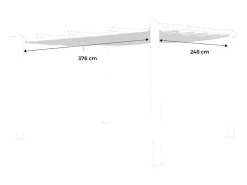 Sweeek Techo de repuesto para pérgola 3x4m