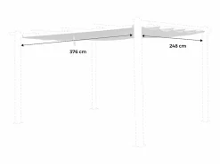 Online Sweeek Techo de repuesto para pérgola 3x4m crudo Amarillo