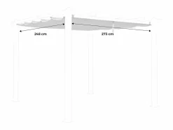 New Sweeek Techo de repuesto para pérgola 3x3m Gris