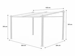 Sweeek Techo de repuesto para pérgola 3x4m pardo Gris antracita