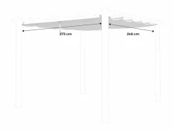 Online Techo de repuesto para pérgola 3x3m pardo Cenador Y Quiosco