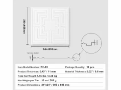 Discount Tejas Autoadhesivas PVC SucceBuy Placas de Techo Pack de 12 60.96CM x 60.96CM PVC Instalación Fácil Eco Estilo Sticker
