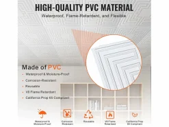 Discount Tejas Autoadhesivas PVC SucceBuy Placas de Techo Pack de 12 60.96CM x 60.96CM PVC Instalación Fácil Eco Estilo Sticker