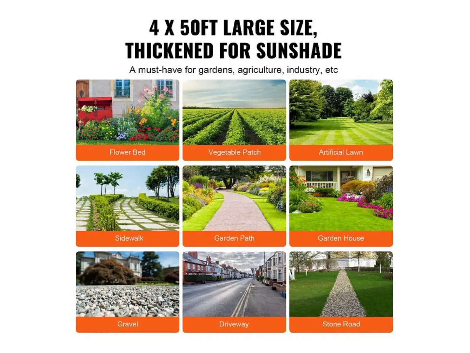 Clearance Tela protectora contra malezas SucceBuy de 1,2 x 15,2 m, resistente, de polipropileno tejido, 110 V, para jardín Negro