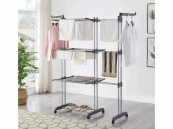 Tendedero plegable y extensible con gran capacidad de secado