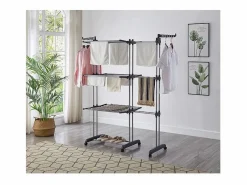 Tendedero plegable y extensible con gran capacidad de secado