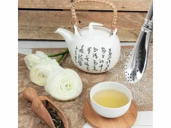 Discount Tetera de loza Jiangxi 1 litro + pajita de acero inoxidable con filtro Presentación Y Servicio