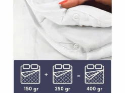 The White Stone Edredón 4 Estaciones con Clip 200x200 cm | 150 g Verano + 250 g Otoño | Fibra Soft