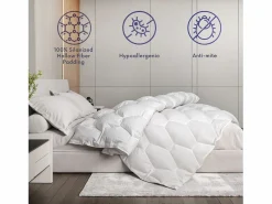 Best The White Stone Edredón de Invierno 200x200 cm 400 g | Fibra Soft cálida | Microfibra blanca Blanco