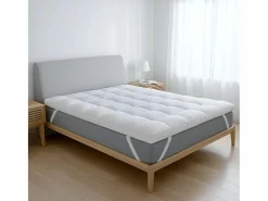 The White Stone Topper Cama Doble |Protector de Colchón Acolchado con Relleno de 1000 g/m² |Funda de Microfibra Transpirable con Gomas en las Esquinas |160x190