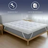 Best Topper Cama Individual |Protector de Colchón Acolchado con Relleno de 1000 g/m² |Funda de Microfibra Transpirable con Gomas en las Esquinas |90x190 Sobrecolchón