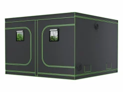 New Tienda de Cultivo SucceBuy Armario de Cultivo de 305 x 305 x 203 cm para Cultivo Hidropónico en Interior, con Ventana, Puerta y Bandeja Invernadero De Jardín