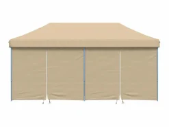 New Tienda de fiesta plegable Pop-Up con 4 paredes laterales ES332527 Beige