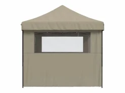 Tienda de fiesta plegable Pop-Up con 3 paredes laterales taupe ES479435