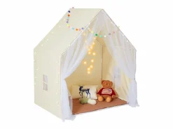 Outlet Tienda de Juego para Niños SucceBuy, 1 a 5 Años, Yurta, con Alfombra y Lámpara