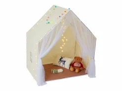 Outlet Tienda de Juego para Niños SucceBuy, 1 a 5 Años, Yurta, con Alfombra y Lámpara
