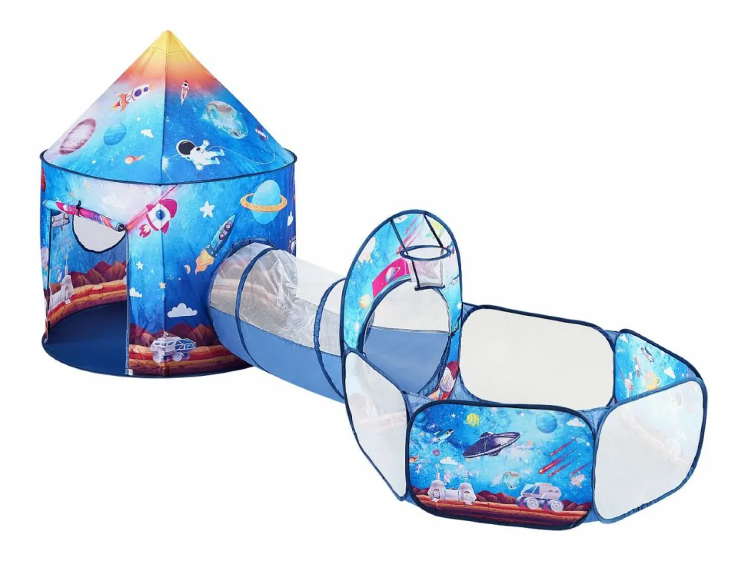 Tienda de Juego y Túnel SucceBuy Blue Rocket para Niños, Regalo para los Bebés Varones y Niñas