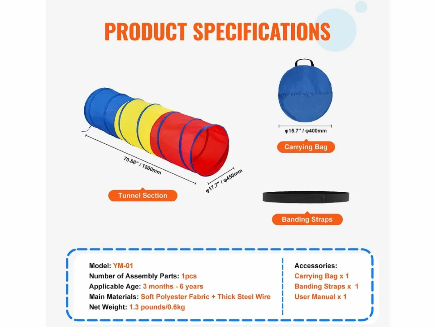 Clearance Tienda SucceBuy Túnel Trepadero Desmontable para Niños, para Bebés y Mascotas con Estuche de Transporte Mueble De Bebé