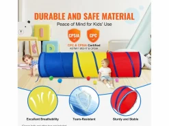 Clearance Tienda SucceBuy Túnel Trepadero Desmontable para Niños, para Bebés y Mascotas con Estuche de Transporte Mueble De Bebé