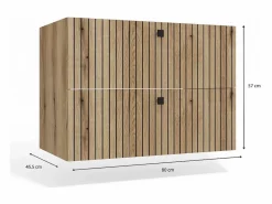 TOPESHOP TIGO - mueble para lavabo roble con frente acanalado