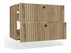 TOPESHOP TIGO - mueble para lavabo roble con frente acanalado