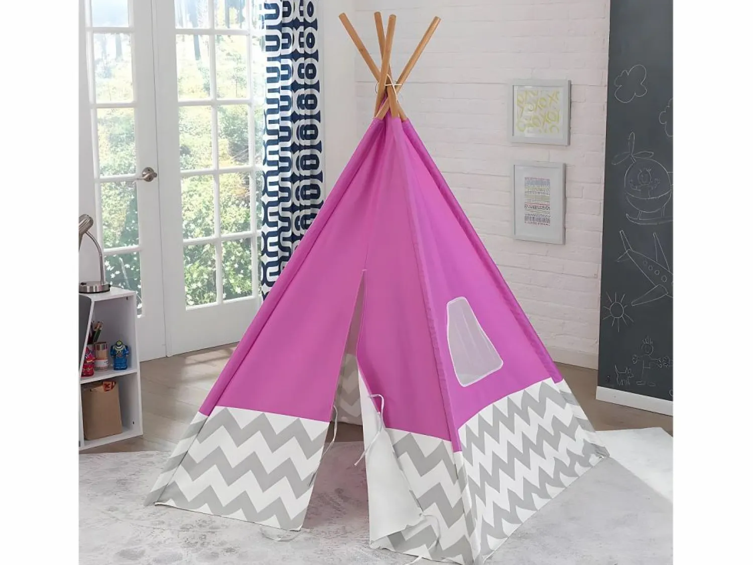 Online Kidkraft Tipi infantil de lona y bambú - Rosa
