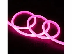 Outlet Tira LED Neón Regulable 220V BOBINA 50m Rosa Circular 360 9W/m Corte 100cm IP67 Rosa Guirnalda Luminosa
