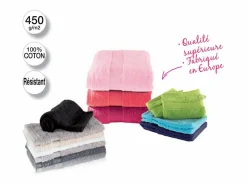 Discount Atmosphera Toalla de baño Algodón 450 g/m² (70 x 130 cm) Blanco