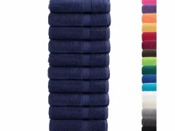 Toallas baño 10 uds 100% algodón marino 100x150 cm 600 gsm ES514915