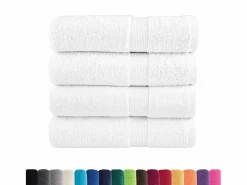 Toallas baño 4 uds 100% algodón 100x150 cm 600 gsm ES936726