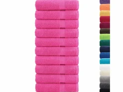 New Toallas de baño 10 uds 100% algodón verde 100x150 cm 600 gsm ES374187 Textil De Baño|Textil De Baño