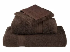 Toallas de baño 4 uds 100% algodón marrón 100x150 cm 600 gsm ES937098 Textil De Baño|Textil De Baño