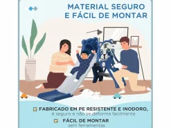 New AIYAPLAY Tobogán para niños 133x60x70 cm Azul
