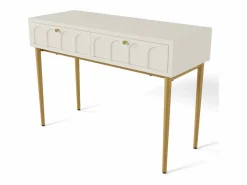 Sale Tocador - 100 x 45 x 75 cm - con 2 cajones - para dormitorio - Aglomerado - blanca Tocador