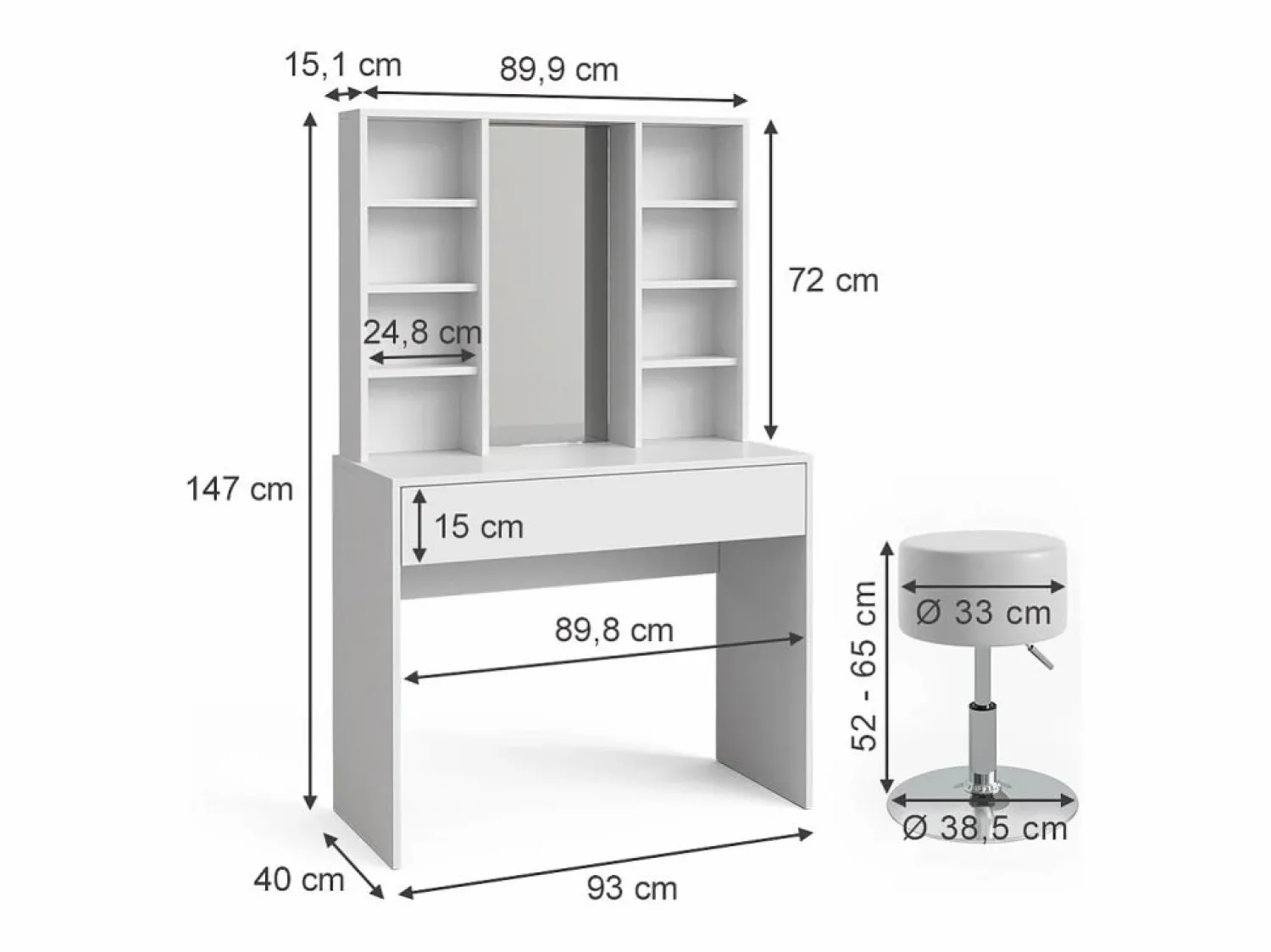 Tocador 93x40x147 alexa Tocador