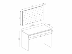 Vicco Tocador 120x41.8x83 emma Blanco