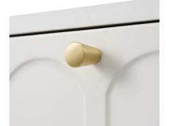 ModernLuxe Tocador con 2 cajones - de aglomerado - Blanco Blanco / Dorado