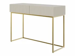 Best Tocador con dos cajones y patas de metal dorado - 110 cm - taupe (-beige) - VELDIO Tocador
