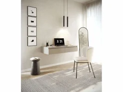 Best SELSEY Tocador con escritorio y 2 cajones -120 cm -greige -BEMMI Beige
