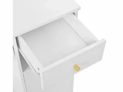 ModernLuxe Tocador con espejo - con taburete - con iluminación LED ajustable - 2 puertas y 3 cajones -